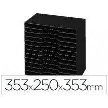 ARCHIVADOR MODULAR CEP POLIESTIRENO NEGRO 12 CASILLAS 353X250X353 MM