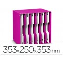 ARCHIVADOR MODULAR CEP POLIESTIRENO ROSA/BLANCO 12 CASILLAS 353X250X353 MM