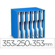 ARCHIVADOR MODULAR CEP POLIESTIRENO AZUL/BLANCO 12 CASILLAS 353X250X353 MM
