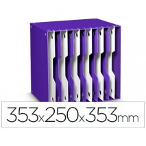 ARCHIVADOR MODULAR CEP POLIESTIRENO VIOLETA/BLANCO 12 CASILLAS 353X250X353 MM