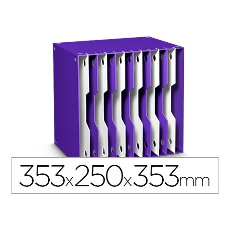 ARCHIVADOR MODULAR CEP POLIESTIRENO VIOLETA/BLANCO 12 CASILLAS 353X250X353 MM