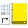 BLOC ESPIRAL LIDERPAPEL FOLIO DISCOVER TAPA CARTONCILLO 80 H 80G CUADRO 4 MM CON MARGEN COLOR AMARIL
