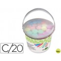 TIZA COLOR LIDERPAPEL PARA SUELO CUBILETE DE 20 UNIDADES COLORES SURTIDOS