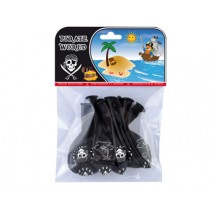 GLOBOS PIRATAS IMPRESOS TODO ALREDEDOR BOLSA DE 8 UNIDADES