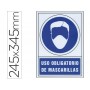 PICTOGRAMA SYSSA SEÑAL DE OBLIGACION USO OBLIGATORIO DE MASCARILLA EN PVC 245 X 345 MM