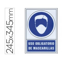 PICTOGRAMA SYSSA SEÑAL DE OBLIGACION USO OBLIGATORIO DE MASCARILLA EN PVC 245 X 345 MM