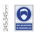PICTOGRAMA SYSSA SEÑAL DE OBLIGACION USO OBLIGATORIO DE MASCARILLA EN PVC 245 X 345 MM