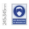 PICTOGRAMA SYSSA SEÑAL DE OBLIGACION USO OBLIGATORIO DE MASCARILLA EN PVC 245 X 345 MM
