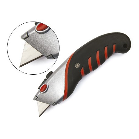 CUTER Q-CONNECT SX1500 METALICO ANCHO NEGRO Y ROJO CON MANGO DE PLASTICO