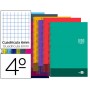 BLOC ESPIRAL LIDERPAPEL CUARTO DISCOVER TAPA CARTONCILLO 80 H 80G CUADRO 6 MM CON MARGEN COLORES