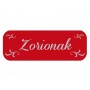 ETIQUETA ARGUVAL ZORIONAK ROJA 15 X 45 MM ROLLO DE 250 UNIDADES EUSKERA