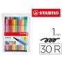 ROTULADOR STABILO ACUARELABLE PEN 68 ESTUCHE DE 24 COLORES ESTANDAR + 6 COLORES NEON
