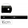 REGLA MOR 16 CM PLASTICO NEGRA