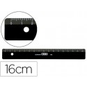 REGLA MOR 16 CM PLASTICO NEGRA