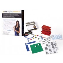KIT PLANIFICACION BI-OFFICE CON ACCESORIOS MAGNETICOS Y ADHESIVOS REUTILIZABLES