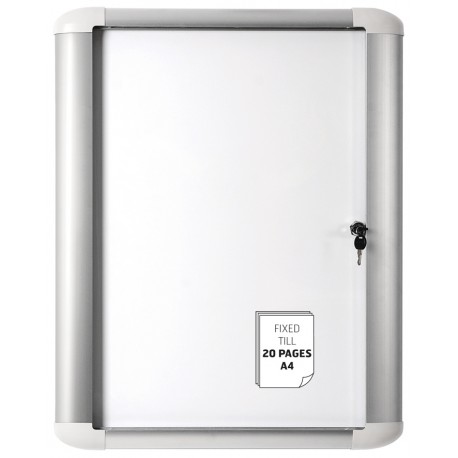 VITRINA DE ANUNCIO BI-OFFICE MAGNETICA 816X995 MM PARA EXTERIOR CON MARCO DE ALUMINIO Y CERRADURA