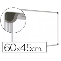 PIZARRA BLANCA BI-OFFICE MAGNETICA MAYA W CERAMICA VITRIFICADA MARCO DE ALUMINIO 60X45 CM CON BANDEJ