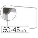 PIZARRA BLANCA BI-OFFICE MAGNETICA MAYA W CERAMICA VITRIFICADA MARCO DE ALUMINIO 60X45 CM CON BANDEJ