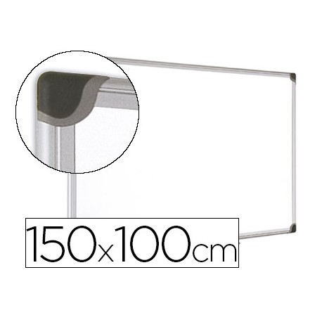 PIZARRA BLANCA BI-OFFICE MAGNETICA MAYA W CERAMICA VITRIFICADA MARCO DE ALUMINIO 150X100 CM CON BAND
