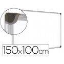 PIZARRA BLANCA BI-OFFICE MAGNETICA MAYA W CERAMICA VITRIFICADA MARCO DE ALUMINIO 150X100 CM CON BAND