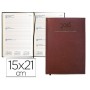 AGENDA ENCUADERNADA LIDERPAPEL CRETA 15X21 CM 2016 SEMANA VISTA COLOR MARRONOSCURO PAPEL 70 GRS