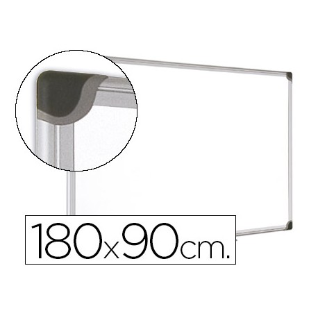 PIZARRA BLANCA BI-OFFICE MAGNETICA MAYA W CERAMICA VITRIFICADA MARCO DE ALUMINIO 180X90 CM CON BANDE