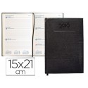 AGENDA ENCUADERNADA LIDERPAPEL CRETA 15X21 CM 2016 SEMANA VISTA COLOR NEGRO PAPEL 70 GRS AHUESADO