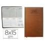 AGENDA ENCUADERNADA LIDERPAPEL CRETA 8X15 CM 2016 SEMANA VISTA COLOR MARRON PAPEL 70G