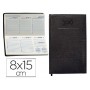 AGENDA ENCUADERNADA LIDERPAPEL CRETA 8X15 CM 2016 SEMANA VISTA COLOR NEGRO PAPEL 70 GRS