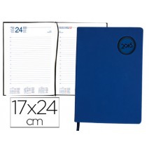 AGENDA ENCUADERNADA  LIDERPAPEL  KILKIS 17X24 CM 2016 DIA   PAGINA COLOR  AZUL PAPEL 70G