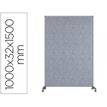 MAMPARA SEPARATORIA BI-OFFICE EVOLUTION SOUND PROOF DOBLE CARA CON RUEDAS MARCO DE ALUMINIO TAPIZADO