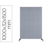 MAMPARA SEPARATORIA BI-OFFICE EVOLUTION SOUND PROOF DOBLE CARA CON RUEDAS MARCO DE ALUMINIO TAPIZADO
