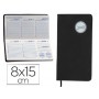 AGENDA ENCUADERNADA LIDERPAPEL KILKIS 8X15 CM 2016 SEMANA VISTA COLOR NEGRO PAPEL 70 GRS