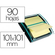 SOPORTE BLOC DE NOTAS ADHESIVAS QUITA Y PON POST-IT SUPER STICKY Z-NOTES COLOR NEGRO/TRANSPARENTE CO