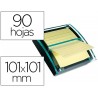 SOPORTE BLOC DE NOTAS ADHESIVAS QUITA Y PON POST-IT SUPER STICKY Z-NOTES COLOR NEGRO/TRANSPARENTE CO