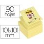 BLOC DE NOTAS ADHESIVAS QUITA Y PON POST-IT SUPER STICKY RAYADO 76X76 MM 90 HOJAS Z-NOTES AMARILLO C