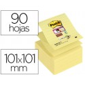 BLOC DE NOTAS ADHESIVAS QUITA Y PON POST-IT SUPER STICKY RAYADO 76X76 MM 90 HOJAS Z-NOTES AMARILLO C