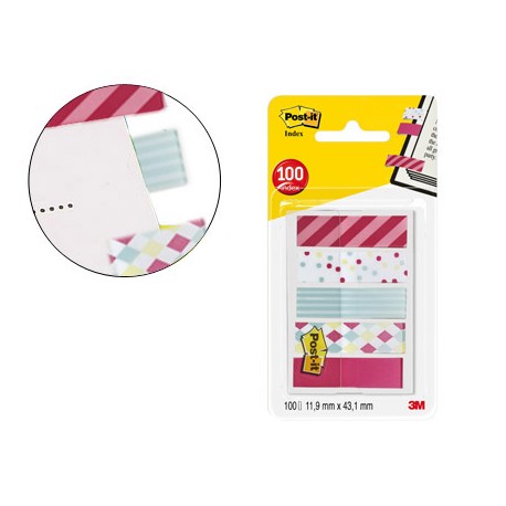 BANDERITAS SEPARADORAS POST-IT 684-CAN5-EU DECORADAS PEQUEÑAS 11,9 X 43,20 MM BLISTER DE 100 UNIDADE