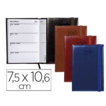 AGENDA ENCUADERNADA LIDERPAPEL MILOS 7,5X10,6 CM 2016 SEMANA VISTA COLORES SURTIDOS PAPEL DE 70G