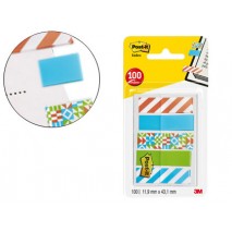 BANDERITAS SEPARADORAS POST-IT 684-GE05-EU DECORADAS PEQUEÑAS 11,9 X 43,20 MM BLISTER DE 100 UNIDADE