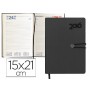 AGENDA ENCUADERNADA LIDERPAPEL MINOA 15X21 CM 2016 DIA PAGINA COLOR NEGRO PAPEL 70G