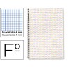 BLOC ESPIRAL LIDERPAPEL FOLIO MULTILIDER TAPA FORRADA 80H 80 G CUADRO 4 MM CON MARGEN BLANCO
