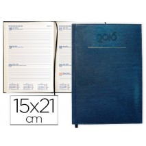 AGENDA ENCUADERNADA LIDERPAPEL CRETA 15X21 CM 2065 SEMANA VISTA COLOR AZUL PAPEL 70 GRS AHUESADO