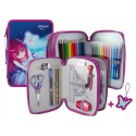 PLUMIER ESCOLAR MAPED DOBLE CREMALLERA BUTTERFLY 34 PIEZAS 2 PISOS