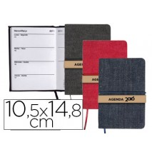 AGENDA ENCUADERNADA LIDERPAPEL WALLIS MINI 2016 SEMANA VISTA COLORES SURTIDOS