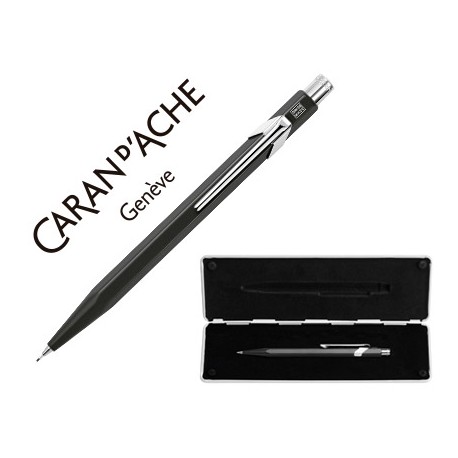 PORTAMINAS CARAN D'ACHE 844 0,7 MM CON ESTUCHE NEGRO