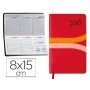 AGENDA ENCUADERNADA LIDERPAPEL HYDRA 8X15 CM 2016 SEMANA VISTA COLOR ROJO PAPEL 70 GRS