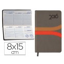 AGENDA ENCUADERNADA LIDERPAPEL HYDRA 8X15 CM 2016 SEMANA VISTA COLOR GRIS PAPEL 70 GRS