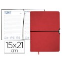 AGENDA ENCUADERNADA LIDERPAPEL LEUCADE 15X21 CM 2016 DIA PAGINA COLOR ROJO PAPEL 70 GRS