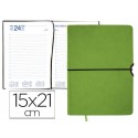 AGENDA ENCUADERNADA LIDERPAPEL LEUCADE 15X21 CM 2016 DIA PAGINA COLOR VERDE PAPEL 70 GRS